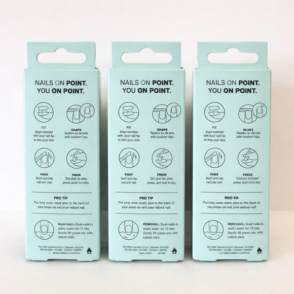 Lot of 3 Kits OPI On Point Insta Press-On Nails Suzi Without a Paddle Baby Blue - Picture 6 of 6